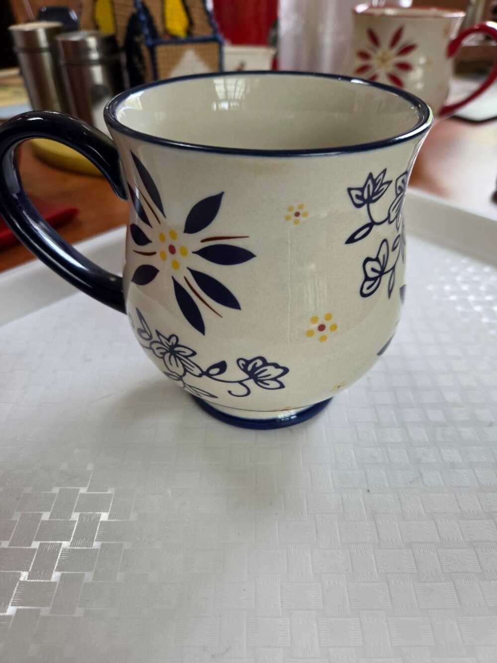 temptations mug navy stoneware